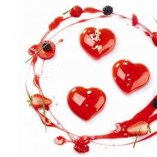 Форма силиконовая Pavoflex для пирож. 3D 'Сердце' 71х66мм h38мм, 100мл, 12 ячеек PX4305