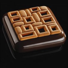 Форма для мороженого/суфле 3D 'TOP Майя' 135х135мм h7мм, 90мл, 2 ячейки, силикон TOP01S