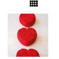 Форма силиконовая Pavoflex для пирож. 3D 'Je Taime' 80x80xh33 mm, 12 ячеек PX4390S