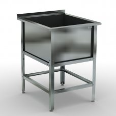 Ванна моечная односекционная сварная с бортом КОБОР ВМСБ/1-53/53/430 Ванна моечная односекционная сварная с бортом КОБОР ВМСБ/1-53/53/430