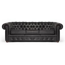 Диван для клуба Честер трехместный 245x85x85 см цвет черный Диван для клуба Честер трехместный 245x85x85 см цвет черный