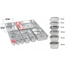 Гастроемкость MGSteel 1/4 h=65 мм. 1,7 л. нерж. Гастроемкость MGSteel 1/4 h=65 мм. 1,7 л. нерж.