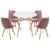 Обеденная группа Арги 90 light purple / white / wood