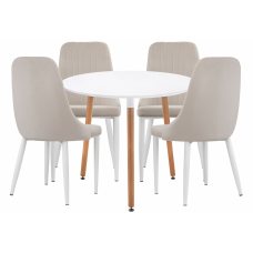 Обеденная группа Уин 90 white / beige Обеденная группа Уин 90 white / beige