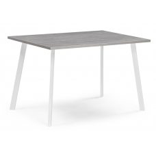 Стол Тринити Лофт 120х80х75 25 мм бетон / белый матовый Стол Тринити Лофт 120х80х75 25 мм бетон / белый матовый