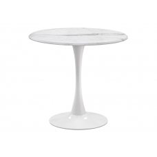 Стол Тулип 90х73 мрамор белый / белый