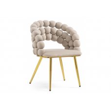 Стул на металлокаркасе Ball beige / gold Стул на металлокаркасе Ball beige / gold