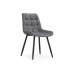 Стул на металлокаркасе Челси велюр темно-серый / черный Стул на металлокаркасе Челси велюр темно-серый / черный