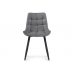 Стул на металлокаркасе Челси велюр темно-серый / черный Стул на металлокаркасе Челси велюр темно-серый / черный